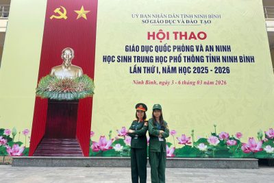 Trường THPT C Phủ Lý tham gia hội thao giáo dục quốc phòng và an ninh học sinh trung học phổ thông tỉnh Ninh Bình lần thứ I, năm học 2025-2026